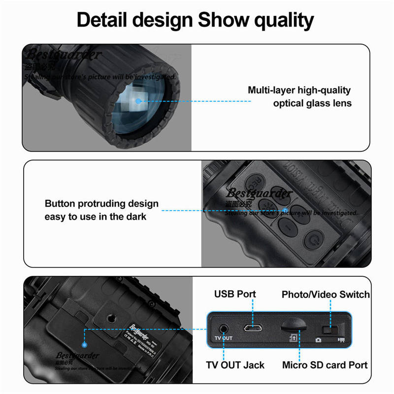 Bestguarder WG-50 digital night vision multifunctional monocular telescope