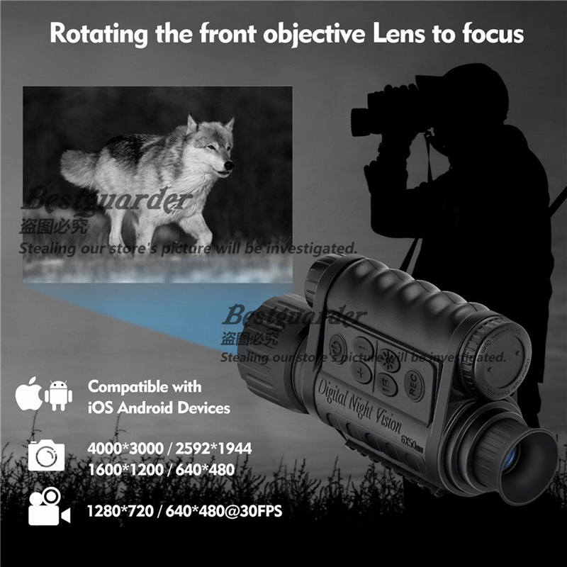 Bestguarder WG-50 digital night vision multifunctional monocular telescope